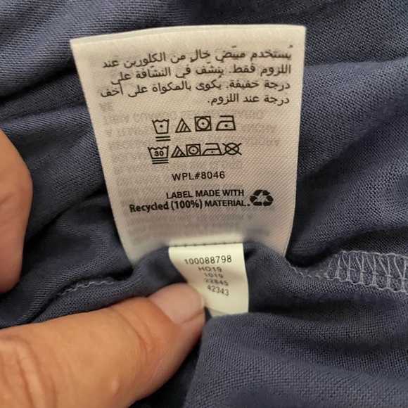 INC International Concepts Women's Blue Sheer Blouse - Picture 4 of 7